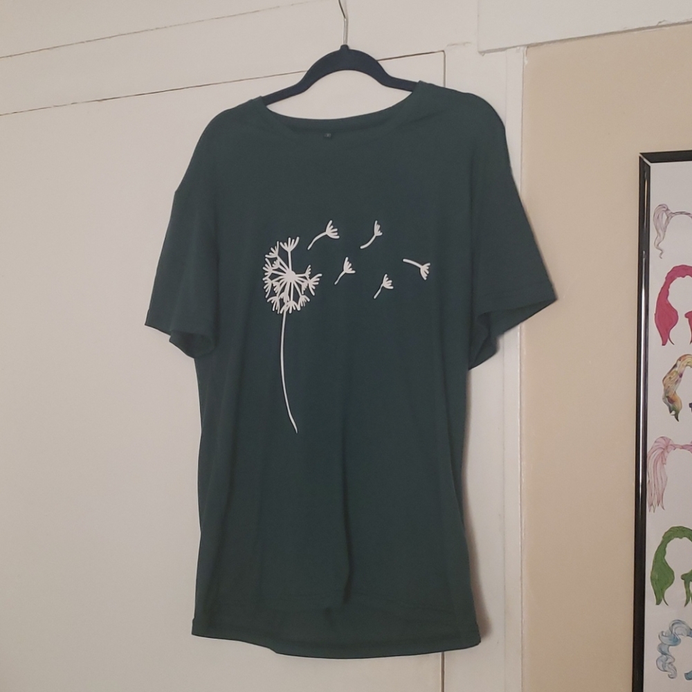 3 for $18 Green Flower Design t shirt